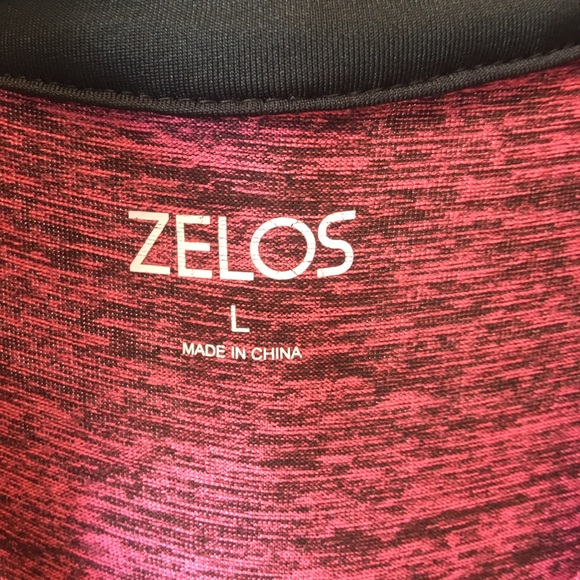 NWOT Zelos burgundy half zip quick dry pullover active top Size L - Picture 4 of 11